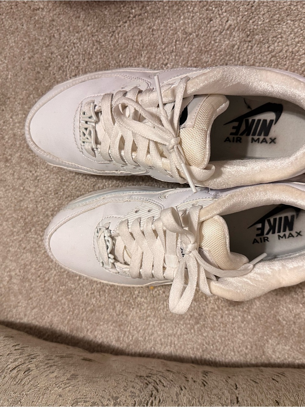 Nike Women's All-White Air Max Athletic Sneakers - Picture 5 of 5